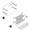 Contenitore per la raccolta differenziata da montare sul fondo ed estraibile manualmente in cucina 2x15lt, Grigio antracit