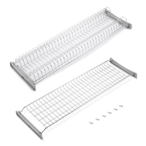 Recycle, contenitore per rifiuti da incasso per il spessore di lavoro della cucina, 1 tazza estraibile da 5 lt, Acciaio