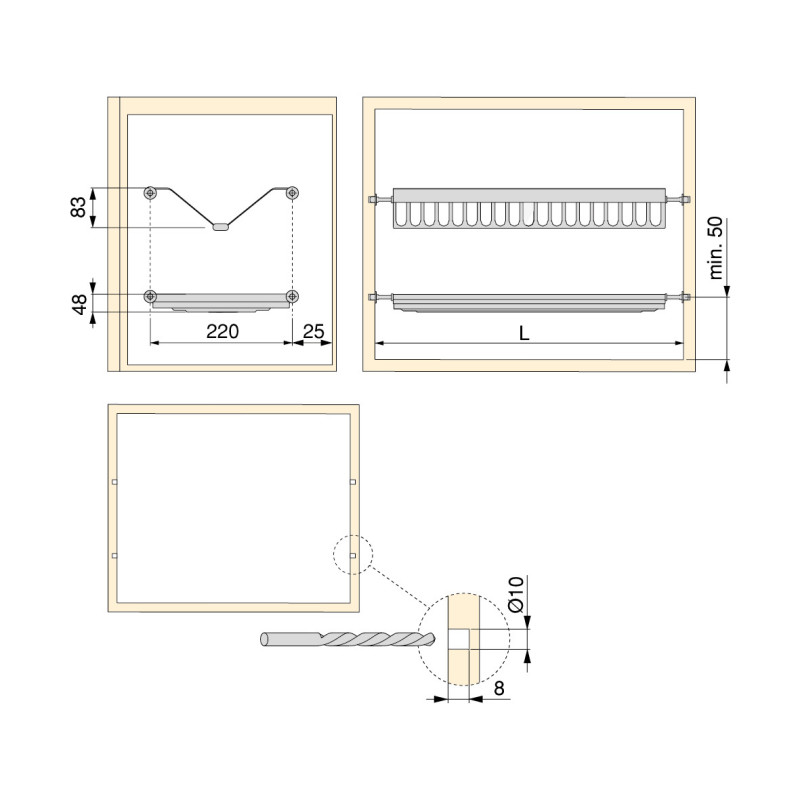 Contenitore rettangolare per la raccolta differenziata Recycle, apertura del coperchio a pedale, 1x12lt, Alluminio, Vernic