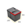 Scolapiatti acciaio inossidabile Drynox, modulo 450 mm, Acciaio inossidabile