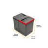 Scolapiatti acciaio inossidabile Drynox, modulo 600 mm, Acciaio inossidabile