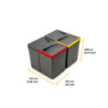 Scolapiatti acciaio inossidabile Drynox, modulo 700 mm, Acciaio inossidabile