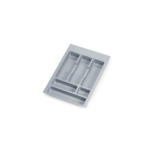Contenitori per cassetti da cucina Recycle con coperchio anti-odore, Altezza 266, 1x15 lt, Grigio antracite Tecnoplastica