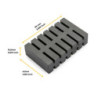 Contenitori per cassetti da cucina Recycle con coperchio anti-odore, Altezza 216mm, 2x12 lt, 2x6 lt, Grigio antracite Tecn
