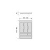 Contenitori per cassetti da cucina Recycle con coperchio anti-odore, Altezza 266, 1x15 lt, Grigio antracite Tecnoplastica