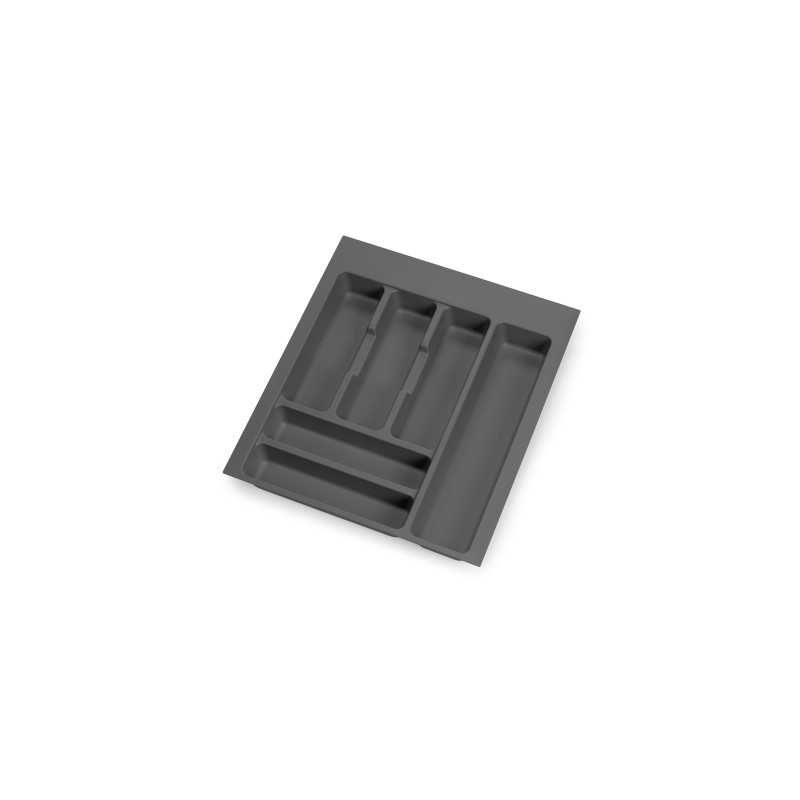 Contenitori per cassetti da cucina Recycle con coperchio anti-odore, Altezza 266, 1x15 lt, 2x7 lt, Grigio antracite Tecnop