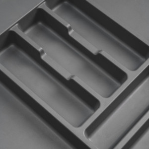Zoom Contenitori per cassetti da cucina Recycle con coperchio anti-odore, Altezza 266, 1x15 lt, 2x7 lt, Grigio antracite Tecnop