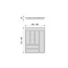Contenitori per cassetti da cucina Recycle con coperchio anti-odore, Altezza 266, 2x15 lt, Grigio antracite Tecnoplastica