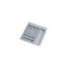 Contenitori per cassetti da cucina Recycle con coperchio anti-odore, Altezza 266, 2x15 lt, 2x7 lt, Grigio antracite Tecnop