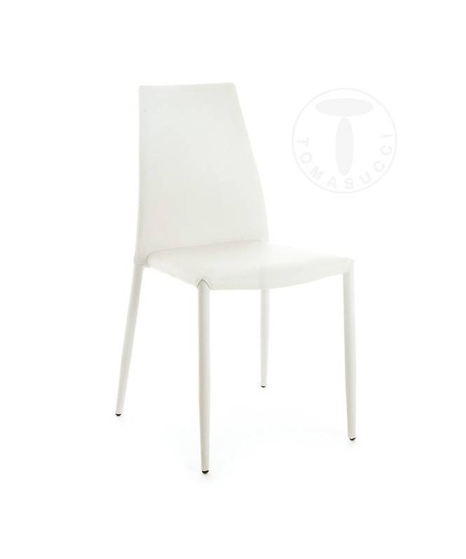 Sedia Lion in pelle ecologica - set da 4 bianco