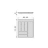 Contenitori per cassetti da cucina Recycle con coperchio anti-odore, Altezza 266, 3x15 lt, 2x7 lt, Grigio antracite Tecnop