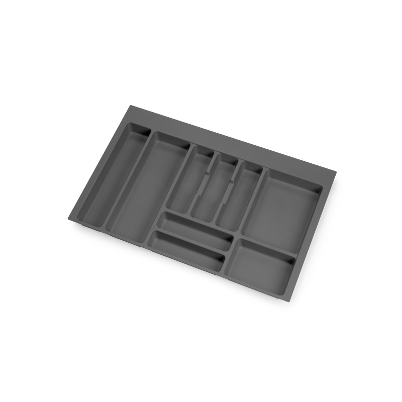 Portaposate Optima per cassetto universale, modulo 500 mm, Tecnoplastica, Grigio antracite