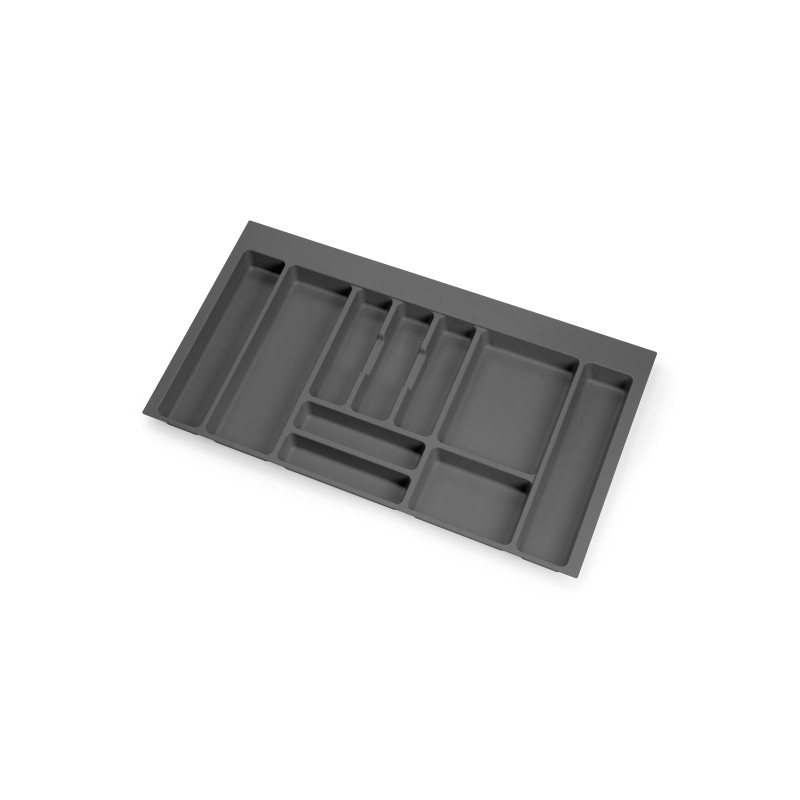 Portaposate Optima per cassetto universale, modulo 600 mm, Tecnoplastica, Grigio antracite