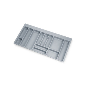 Portaposate universale per posate Optima, modulo 700 mm, Tecnoplastica, Grigia