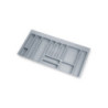 Portaposate universale per posate Optima, modulo 700 mm, Tecnoplastica, Grigia