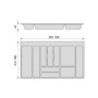 Portaposate Optima per cassetto universale, modulo 600 mm, Tecnoplastica, Grigio antracite