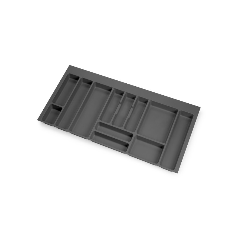 Portaposate Optima per cassetto universale, modulo 700 mm, Tecnoplastica, Grigio antracite