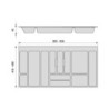 Portaposate Optima per cassetto universale, modulo 700 mm, Tecnoplastica, Grigio antracite