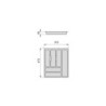 Portaposate Optima per cassetto universale, modulo 800 mm, Tecnoplastica, Grigio antracite