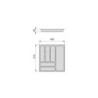 Portaposate Optima per cassetto universale, modulo 900 mm, Tecnoplastica, Grigio antracite