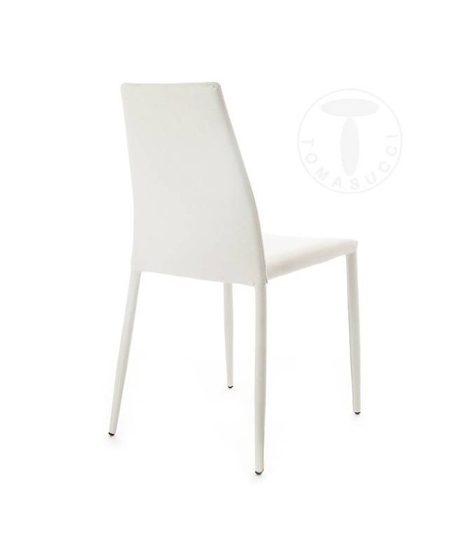 Sedia Lion in pelle ecologica - set da 4 bianco