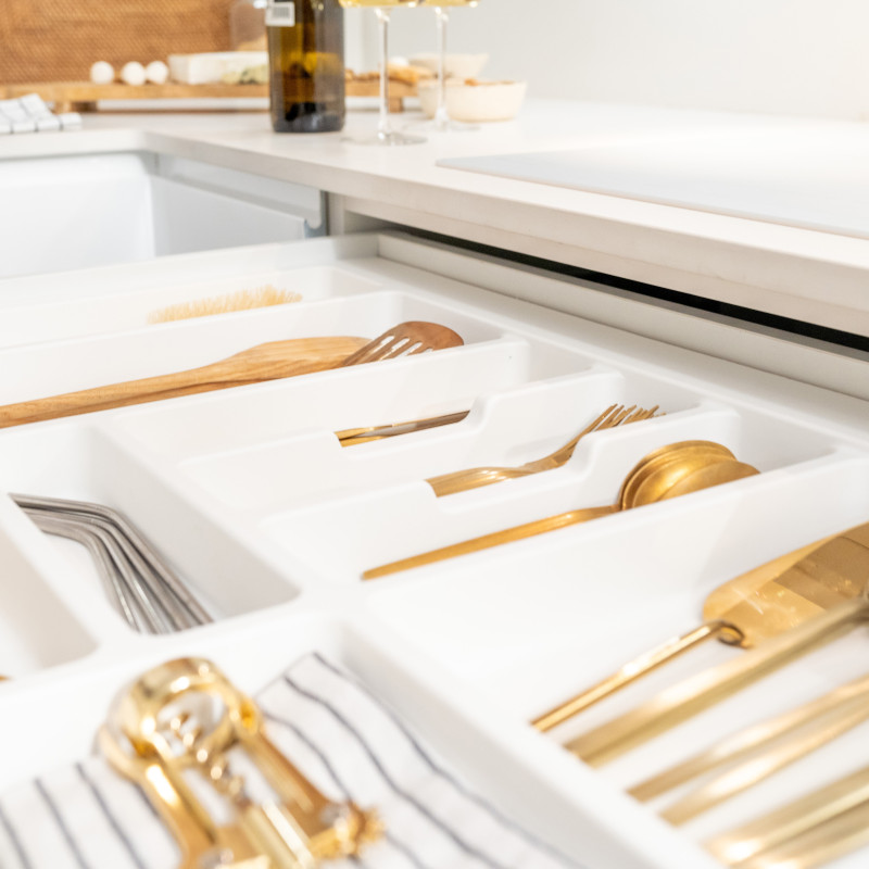 Portaposate Optima Vertex 450mm Emuca tecnoplastica bianca cucina