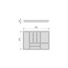 Portaposate Optima Vertex 450mm Emuca tecnoplastica grigio antracite