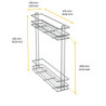 Portaposate Optima Vertex 800mm Emuca tecnoplastica grigio antracite