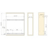Portaposate Optima Vertex 800mm Emuca tecnoplastica grigio antracite