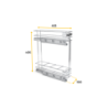 Portaposate Optima Vertex 800mm Emuca tecnoplastica bianca cucina