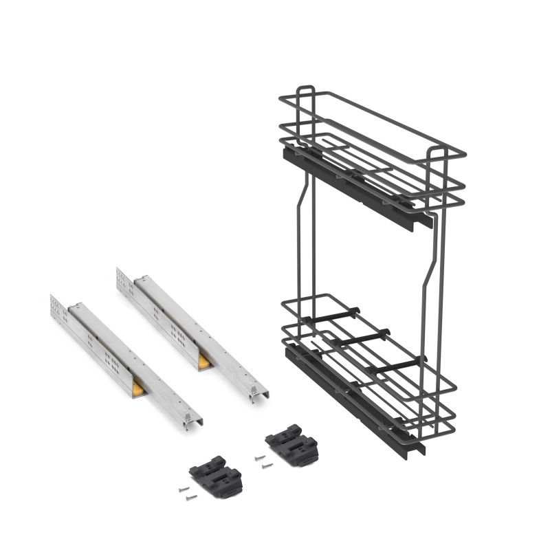 Portaposate Optima Vertex 900mm Emuca tecnoplastica grigio antracite