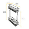 Portaposate Optima Vertex 900mm Emuca tecnoplastica grigio antracite