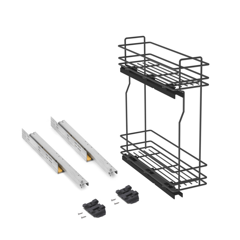 Portaposate Optima Vertex 1000mm Emuca tecnoplastica grigio antracite