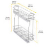 Portaposate Optima Vertex 1000mm Emuca tecnoplastica bianca cucina