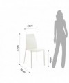 Sedia Lion in pelle ecologica - set da 4 bianco