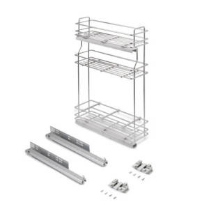 Portabottiglie estraibile Supramax 150mm Emuca acciaio cromato cucina