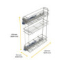 Portabottiglie estraibile Supramax 150mm Emuca acciaio cromato cucina