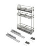 TitaneMax portabottiglie laterale estraibile con chiusura soft, modulo 150 mm, Acciaio, Grigio antracite