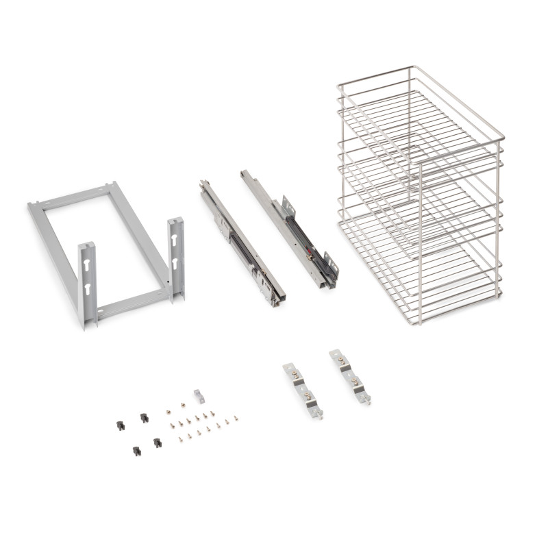 Portabottiglie estraibile Supramax 200mm Emuca acciaio cromato cucina