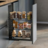 Portabottiglie estraibile Titanemax 200mm Emuca acciaio grigio cucina