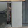 Portabottiglie estraibile Titanemax 200mm Emuca acciaio grigio cucina