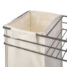 Portabottiglie estraibile TitaneMax con chiusura soft, lato sinistro, 3 vassoi, unità 200mm, Acciaio, Grigio Antracite
