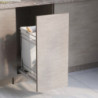 Portabottiglie estraibile SupraMax con chiusura soft, lato sinistro, 3 vassoi, unità 200 mm, Acciaio, Cromato lucido