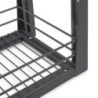 Portabottiglie estraibile TitaneMax con chiusura soft, lato sinistro, 3 vassoi, unità 200mm, Acciaio, Grigio Antracite