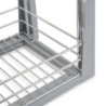 Portabottiglie estraibile SupraMax con chiusura soft, lato sinistro, 3 vassoi, unità 200 mm, Acciaio, Cromato lucido
