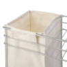Portabottiglie estraibile SupraMax con chiusura soft, lato sinistro, 3 vassoi, unità 200 mm, Acciaio, Cromato lucido