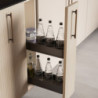 Carrello estraibile Supra 400mm Emuca acciaio cromato cucina soft close