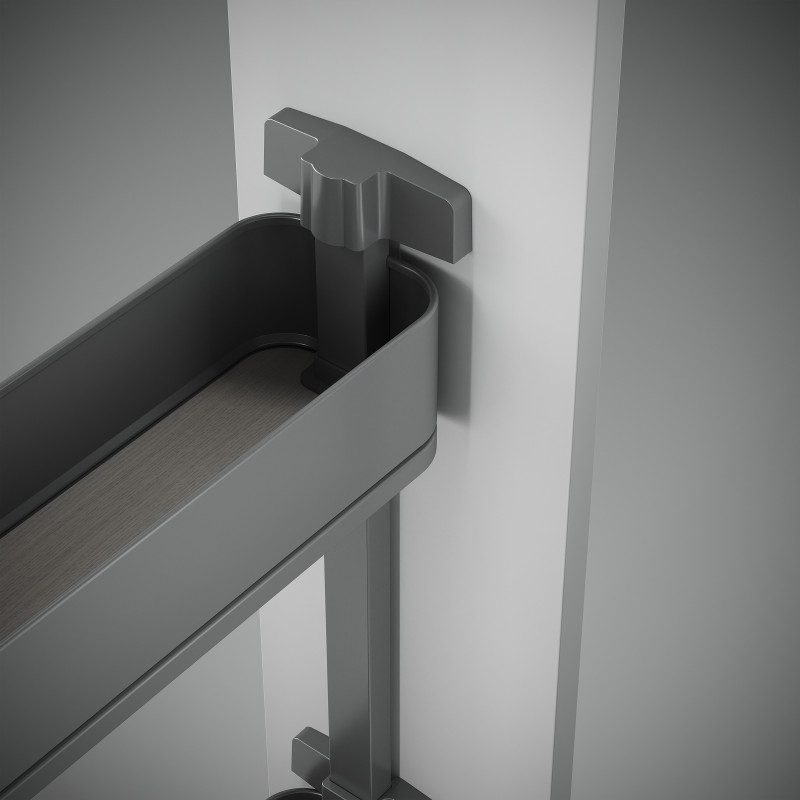 Carrello estraibile Supra 400mm Emuca acciaio cromato cucina soft close