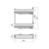 Carrello estraibile Supra 400mm Emuca acciaio cromato cucina soft close