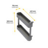 Carrello estraibile Supra 400mm Emuca acciaio cromato cucina soft close